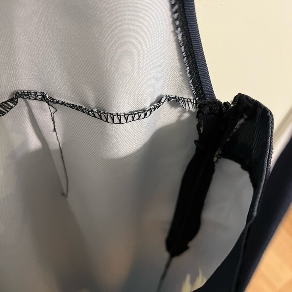 BLUE SUNFLOWER BIB SIDE ZIP COTTAGE CORE GRANNY CORE BOHO OVERALLS - Picture 11 of 13